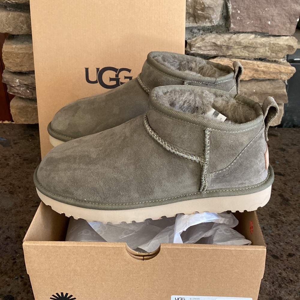 UGG Ultra Mini boots olive green